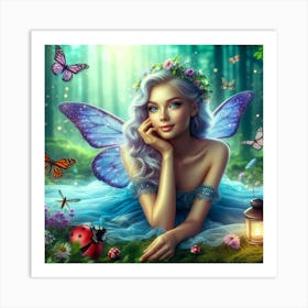 Fairy In The Forest 51 Art Print