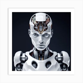 Robot Head 18 Art Print