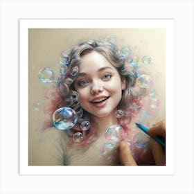 Bubbles In The Air Art Print