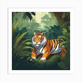 Tiger In The Jungle 2 Art Print