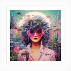 Futurist Girl Art Print