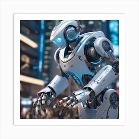 Robot In The City 30 Art Print