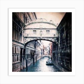 Bridge Of Sighs Venice Square Art Print