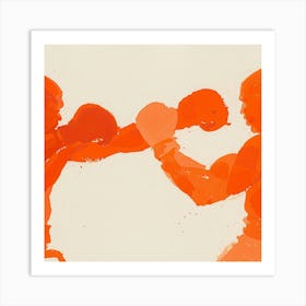 Two Boxers Fighting 2 Art Print