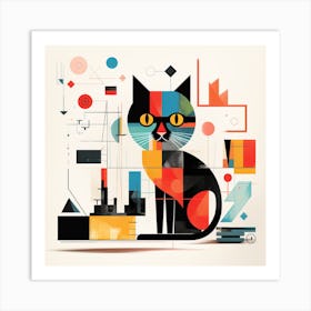 Abstract Cat 1 Art Print