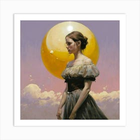 Girl In A Dress Art Print