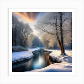 Winter Scene 12 Art Print