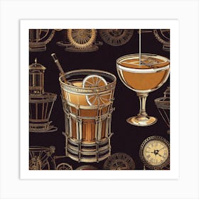 Steampunk Cocktail Art Print