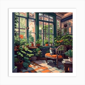 Room With Plants Art Print