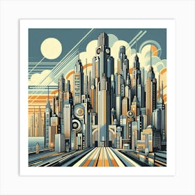 Futuristic Cityscape 29 Art Print