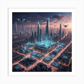 Futuristic Cityscape 10 Art Print