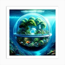 Underwater Biodome 1 Art Print