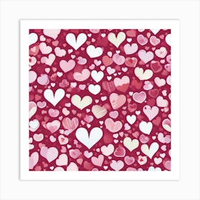 Heart Pattern 11 Art Print