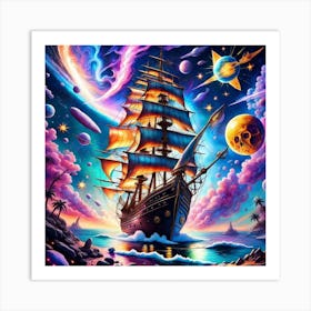 Set Sail! (Neon) Art Print