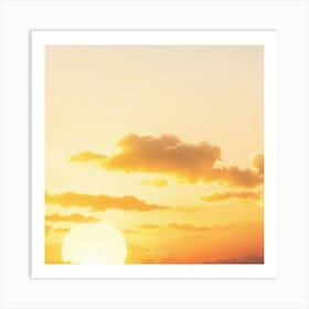 Sunset Over The Ocean 10 Art Print