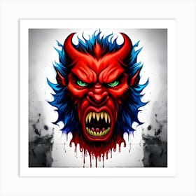 Devil Head 13 Art Print