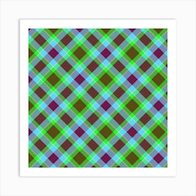 Plaid Fabric 82 Art Print