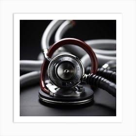 Stethoscope Chest Piece Close Up Art Print