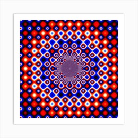 Digital Art Background Red Blue Art Print