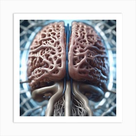 Human Brain In 3d Art Print