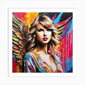 Angel Taylor Swift Art Print