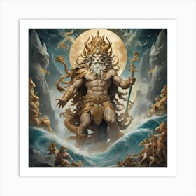 God Of The Sea art print paintings Art Print