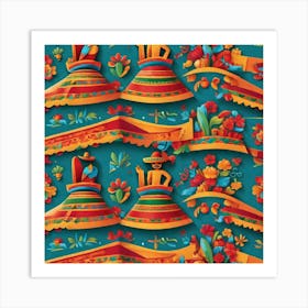 Mexican Pattern 30 Art Print