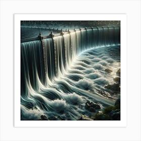 Cascade Sovereignty Hydrokinetic Defense Currents Art Print