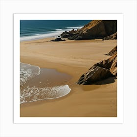 Sand Beach In Portugal Art Print