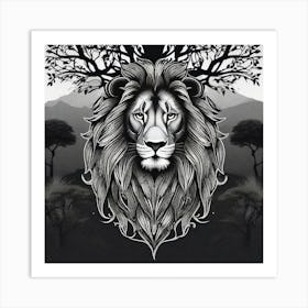 Lion Head 20 Art Print