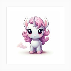 Cute Unicorn 593 Art Print