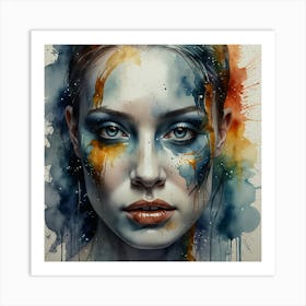 Watercolor Of A Woman 20 Art Print