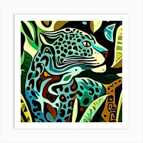 Jaguar In Jungle 1 Art Print