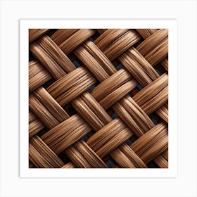 Woven Basket Background Art Print