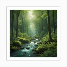 Mossy Forest Art Print