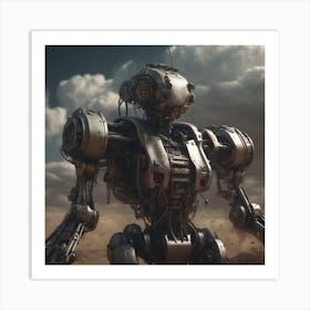 Robot In The Desert 9 Art Print