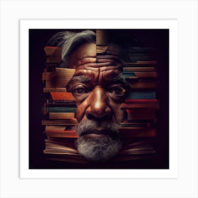 Man In The Book Art Print