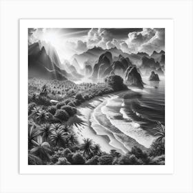 Black And White Painting Art Print