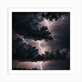 Lightning In The Sky 3 Art Print