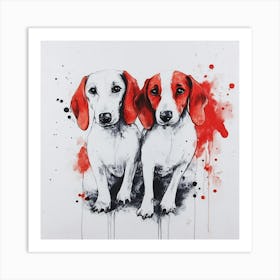 Beagles Art Print