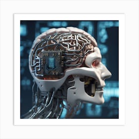 Cyborg Head 55 Art Print