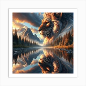 Lion in the Sky 1 Art Print