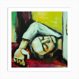 Impressionism Oil Painting, Rest or Death Art Print