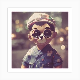 Boy In Sunglasses Art Print