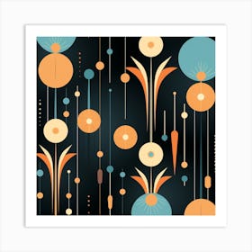 Deco Abstract Pattern Vector Art Print