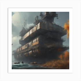 Ship In The Water 1 Art Print