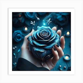 Blue Rose 2 Art Print