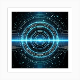 Futuristic Space Background Art Print