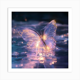 Crystal Butterfly Wall Print Art Print