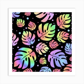 Rainbow Leaves Art Print